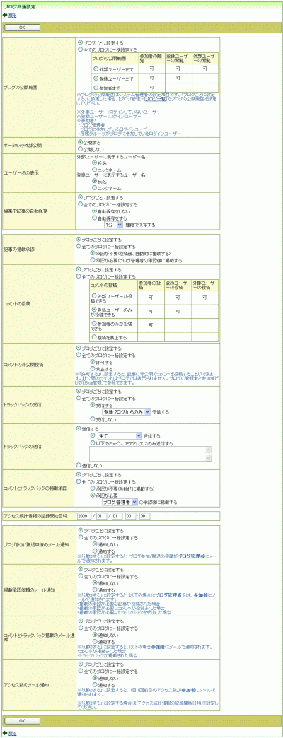 ブログ共通設定